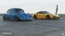 Widebody VW Beetle Vs Porsche 911 Turbo S rendering by rob3rtdesign