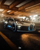 Widebody Bugatti Divo rendering
