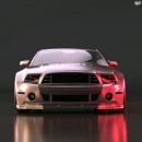 Widebody Carbon Fiber Ford Mustang GT500 Snek rendering by abimelecdesign