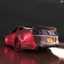 Widebody Carbon Fiber Ford Mustang GT500 Snek rendering by abimelecdesign