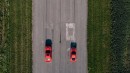 Widebody Dodge Challenger Hellcat Drag Races 991.1 Porsche 911 GT3 RS