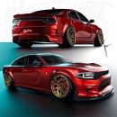 Widebody kit for LD Dodge Charger made for West Coast Customs by musartwork on Instagram