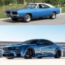 Widebody Dodge Charger Coupe rendering by wb.artist20