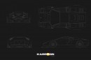 "Karrbon Series 01” widebody Lamborghini Countach rendering by Karan Adivi