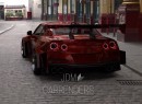 Widebody Nissan GT-R Rendered with Floating Wheel Arches