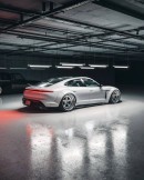 Widebody Porsche Taycan "Big White" rendering