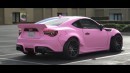 Widebody Scion With Pink Wrap Is the Perfect Gift for Your JDM-Loving Girlfriend