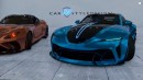 Toyota Supra GR Sport and Dodge Viper rendering by carmstyledesign