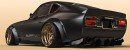 Widened Satin Metallic Black Datsun 240/280Z rendering by musartwork