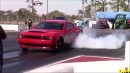 Dodge Demon at the drag against Charger, Camaro and Mustang