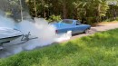 Mike Finnegan wife's LS3 Chevrolet El Camino does jet ski trailer burnout