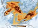 Concentration of black carbon particules spreading across the U.S.