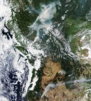Image captured by NASA’s Terra satellite show wildfires spreading on the West Coast