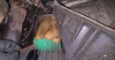 You do not want to see this happening when removing an oil filter