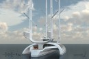 Wind Motion 70 concept sails on wind power only thanks to the rotating twin wingmasts