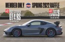 Land a 2022 Cayman GT4 RS or a 2022 Cayman S with PCA's Spring Raffle