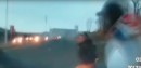 Dashcam footage of vehicle running red light and hitting pedestrians
