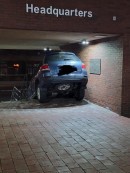 Woman Drives Down Police Station Stairs