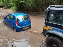 Car stuck in water after driver followed her sat-nav