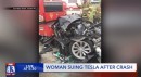 Woman smashed Tesla into stopped firetruck, blames it on Autopilot
