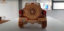 Wooden Block Turns to Jeep Wrangler 392 in 540 Seconds, It's the Perfect Size for Barbie