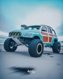 Chevy HHR Baja 4x4 blower V8 rendering by adry53customs