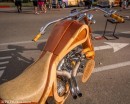 Harley Davidson chopper has body made of wood, is still roadworthy