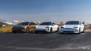 World's quickest electric sedans race on the dragstrip