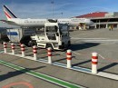Autonom Tract AT135, the world's first autonomous baggage tractor used in real-life conditions at French airport