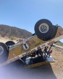 Big Oly, Parnelli Jones' famous '69 Ford Bronco, takes a tumble at NORRA Mexican 1000