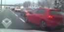 Worst Golf GTI Driver Ever Causes Stupid Highway Crash in Canada