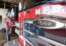 The Pierce Volterra electric fire truck