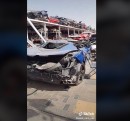 Wrecked C8 Corvette in Dubai