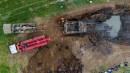 A WWII Buffalo LVT was dug up in Crowland, England, after 74 years in the ground