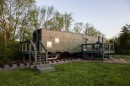 WWII troop train car was converted into a lovely tiny home