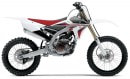 Red and white Yamaha YZ250F