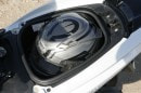 Yamaha Tricity's storage is too small for a flip-up helmet