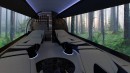 A redesigned private jet with OLED screens instead of walls and windows