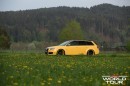 Yellow Audi RS4 Avant in a Field of Dandelions