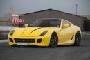 Yellow Ferrari 599 on ADV.1 Wheels