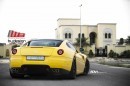 Yellow Ferrari 599 on ADV.1 Wheels