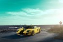 Yellow Ford GT on ADV.1 Wheels