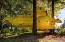 The Yellow Submarine is made entirely from upcycled materials, absolutely beautiful