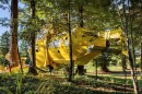 The Yellow Submarine is made entirely from upcycled materials, absolutely beautiful