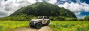 Jeep Wrangler with Jurassic Park graphics