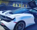 McLaren 720S Teen Driver Crashes into Parked Audi R8