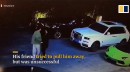 Drunk man jumps, kicks luxury cars, causes $150,000 worth of damage