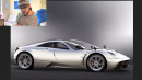 YouTube Artist Turns Pagani Huayra Into Front-Engined Supercar