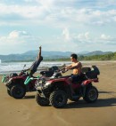 Zac and Dylan Efron on Honda ATVs
