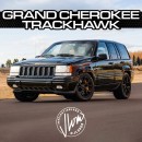 ZJ and WJ generations of the Jeep Grand Cherokee turn Trackhawk in rendering by jlord8 on Instagram